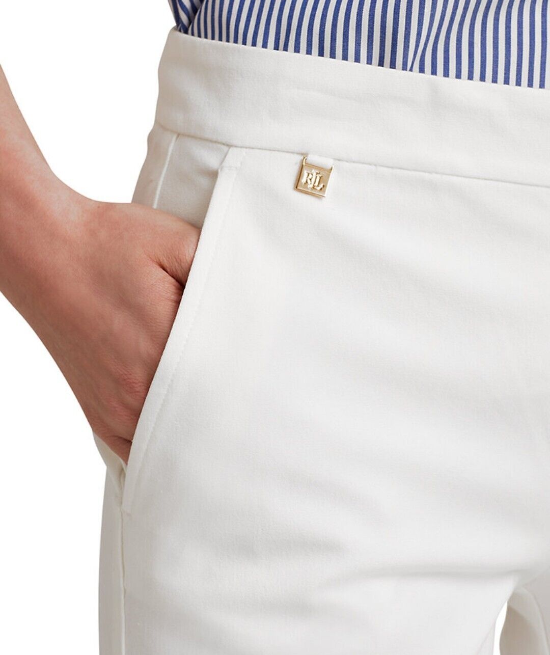 Lauren Ralph Lauren Stretch Skinny Career Women's Pants White Size 12p MSRP $89