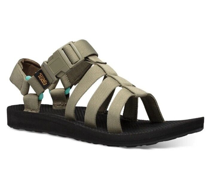 New Teva Womens Original Dorado Sandals T-Strap Shoes Color Burnt Olive US 7 NWB