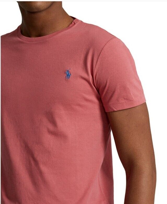 New Polo Ralph Lauren Men's Red Classic Fit Jersey Crew Neck T-Shirt Size S $55