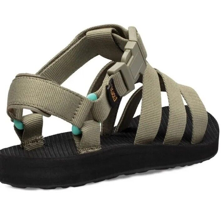 New Teva Womens Original Dorado Sandals T-Strap Shoes Color Burnt Olive US 7 NWB