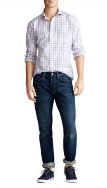 Polo Ralph Lauren Men's Classic Fit Button Down Orange / Blue XL Multi $148 NWT