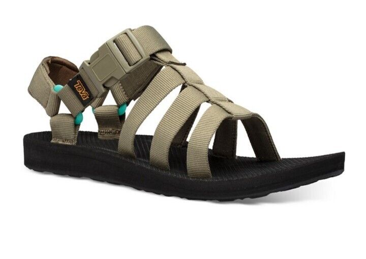 New Teva Womens Original Dorado Sandals T-Strap Shoes Color Burnt Olive US 7 NWB