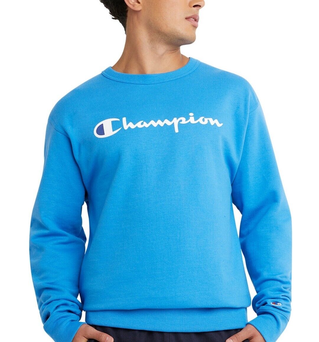 Champion men's discount powerblend graphic crew