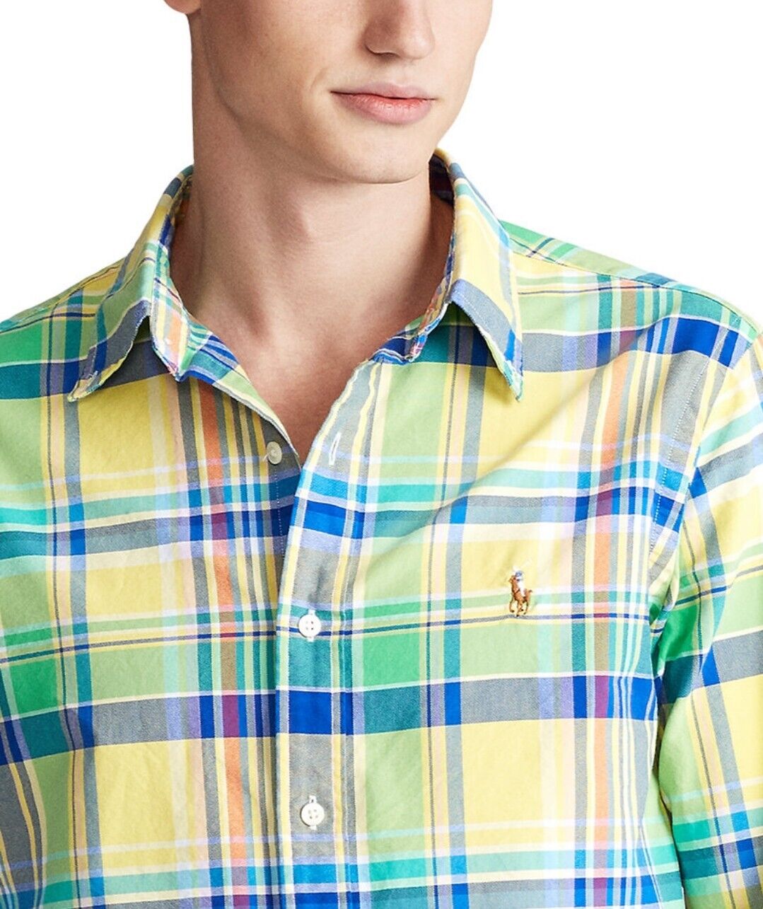 POLO Ralph Lauren Oxford Shirt Men's Classic Fit Long Sleeve Yellow L MSRP 98.50