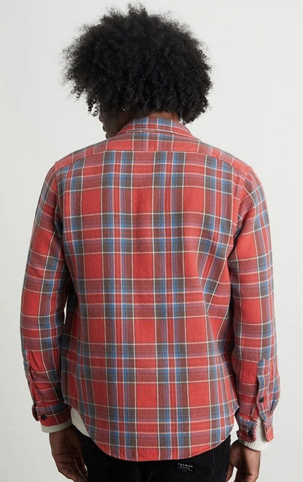 Polo Country Ralph Lauren Mens Small Red Blue Plaid Flannel Button Up Shirt NWT