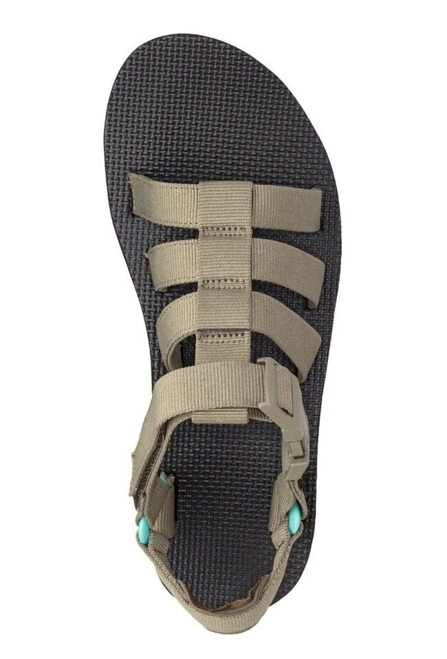 New Teva Womens Original Dorado Sandals T-Strap Shoes Color Burnt Olive US 7 NWB