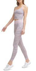 Calvin Klein Women's Textured Zebra Print Crop Top Secret Pink Size Large New