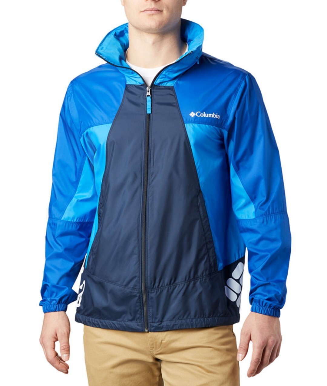 Columbia Men's Point Park Windbreaker Jacket Blue  L XL XXL  MSRP $75  NWT