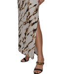 Donna Karan New York Women's Belted Marble Maxi Lined Shirt Dress Size 4 $169