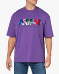 A | X ARMANI EXCHANGE Men's Comfort Fit Cotton Jersey Color Logo Tee Pansy 2XL