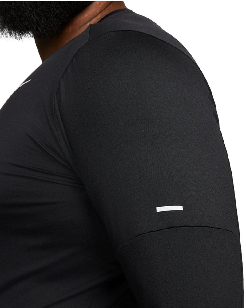 Nike Men's Element Dri-FIT Running Long Sleeve Crewneck Top UPF 40 T-Shirt Black
