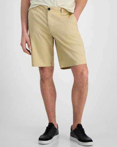 A|X Armani Exchange Men's Regular-Fit Stretch 9" Bermuda Shorts Safari Beige 38