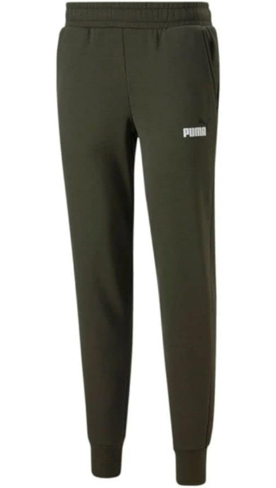 PUMA Men's Embroidered Logo Fleece Jogger Sweatpants Forest Green Size Small New