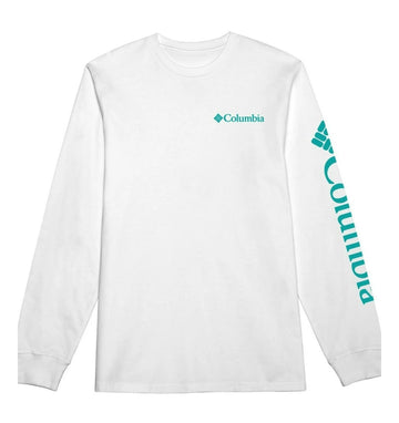 Columbia Mens Fundamental Regular Fit Long Sleeve Graphic T-Shirt White Medium 