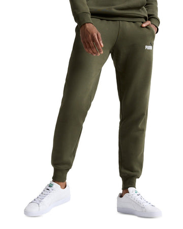 PUMA Men's Embroidered Logo Fleece Jogger Sweatpants Forest Green Size Small New