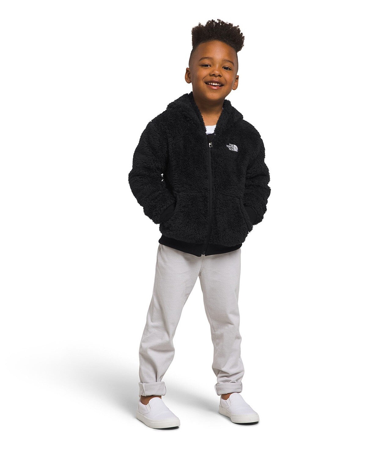 The North Face Unisex Suave Oso Full Zip Hoodie - Little Kid Color TNF Black New