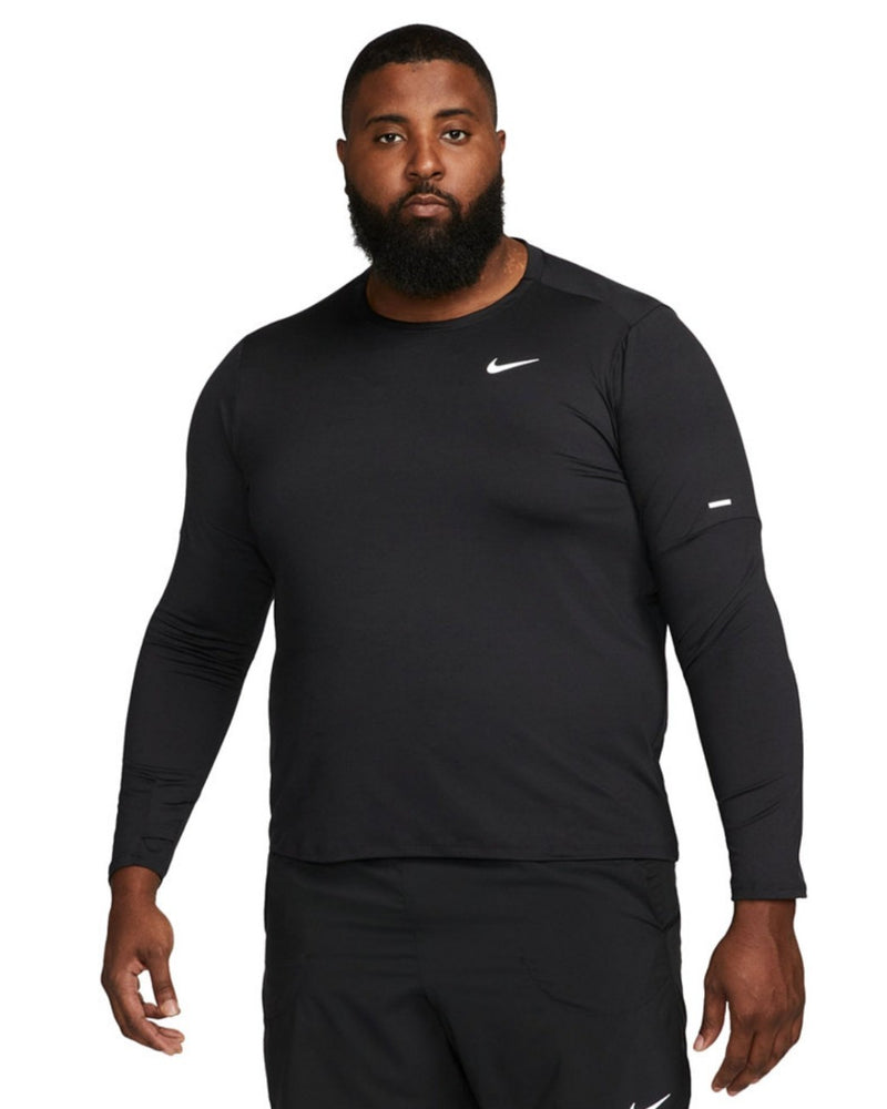 Nike Men's Element Dri-FIT Running Long Sleeve Crewneck Top UPF 40 T-Shirt Black