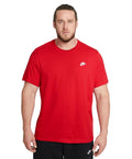 Nike Men's Sportswear Club Classic Fit Crewneck T-Shirt Color Red Size Small NWT