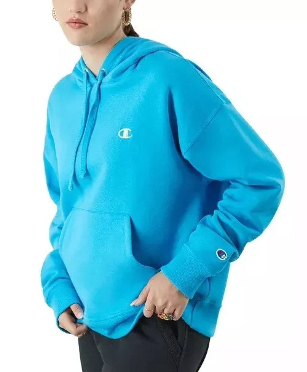Champion Women's Powerblend Fleece Sweatshirt Hoodie Size XS Palatinate Blue New