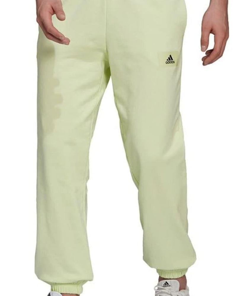 adidas mens Essentials Feelvivid Cotton Fleece Straight Leg Sweatpants 2XL Lime