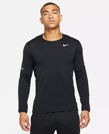 Nike Men's Element Dri-FIT Running Long Sleeve Crewneck Top UPF 40 T-Shirt Black