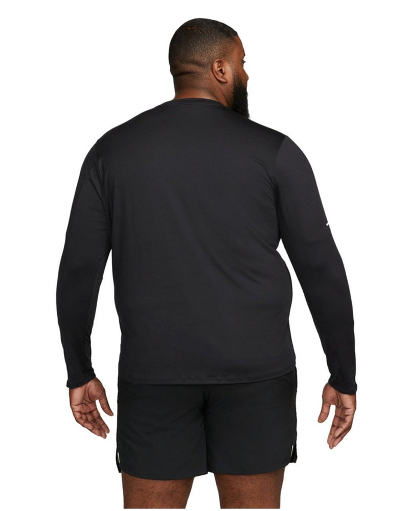 Nike Men's Element Dri-FIT Running Long Sleeve Crewneck Top UPF 40 T-Shirt Black
