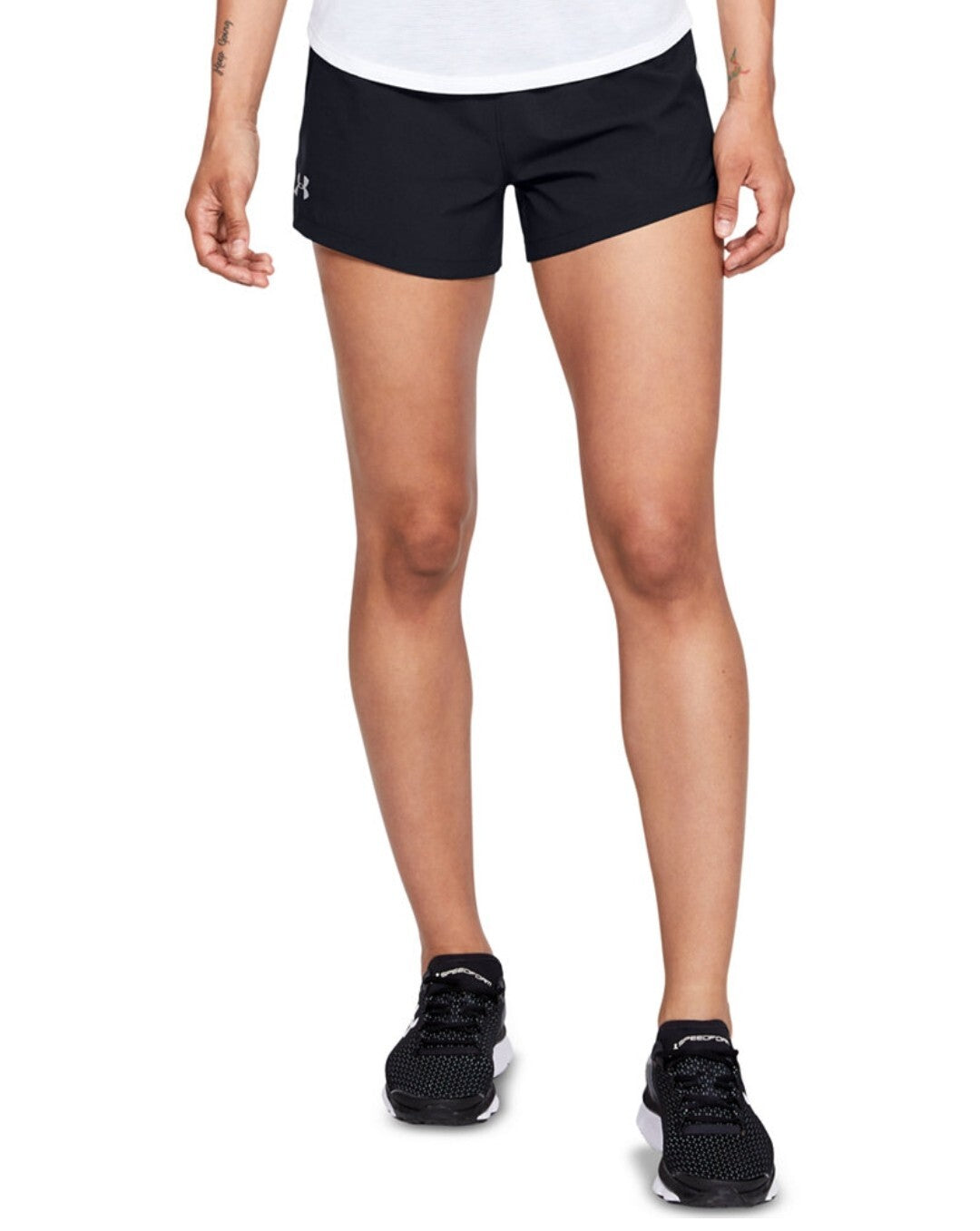 Under Armour Women's Launch Go All Day Shorts Size Large Color Black New