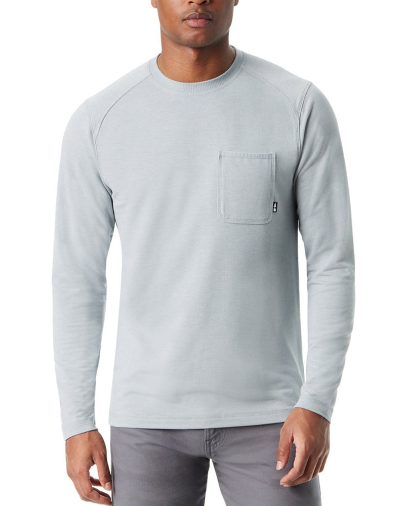 BASS OUTDOOR Men's Ribbed Basic Long Sleeve T-Shirt Quarry Medium MSRP $49
