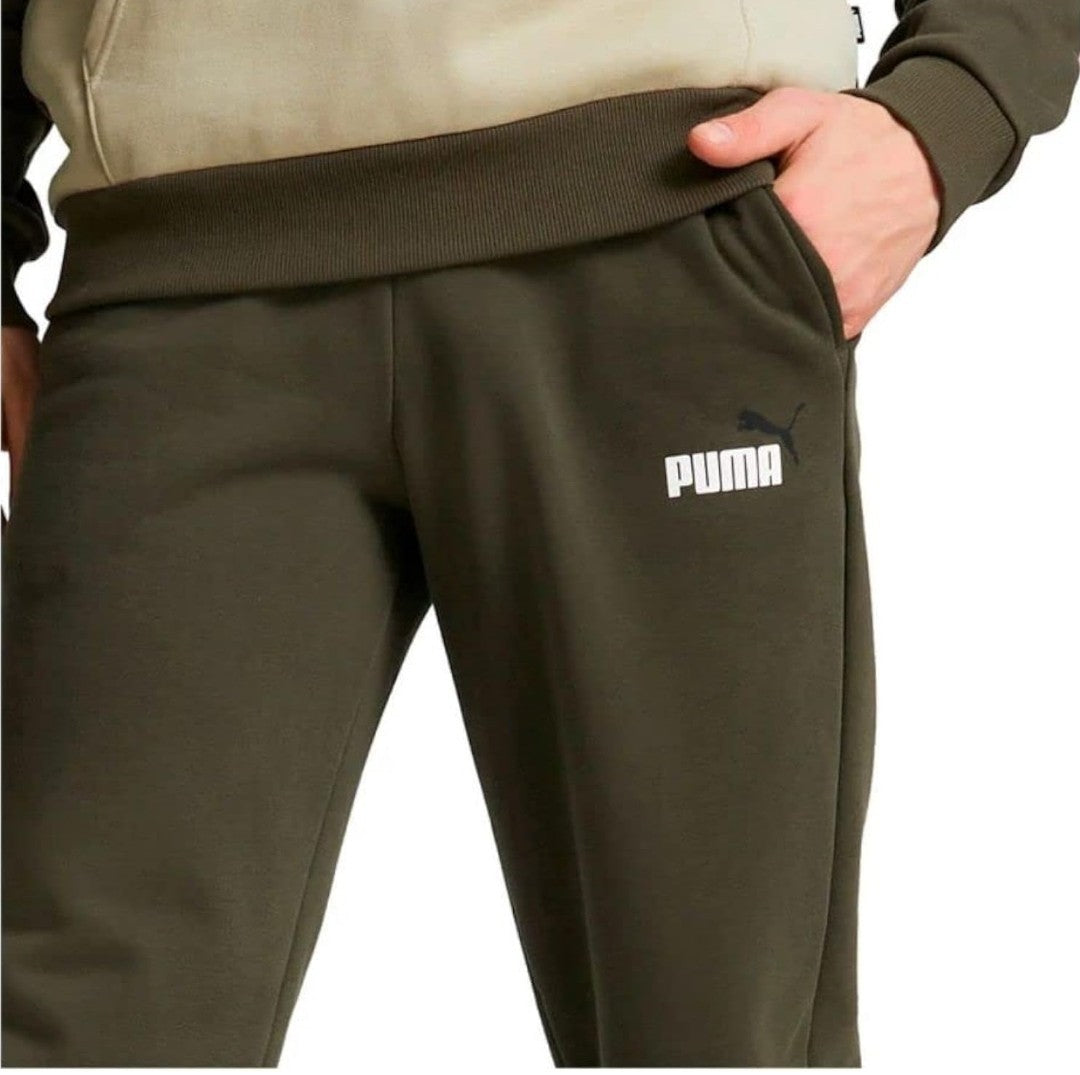 PUMA Men's Embroidered Logo Fleece Jogger Sweatpants Forest Green Size Small New