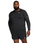 Nike Men's Element Dri-FIT Running Long Sleeve Crewneck Top UPF 40 T-Shirt Black