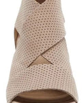 Eileen Fisher Women's Sport Perforated Nubuck Leather Platform Sandals Barley