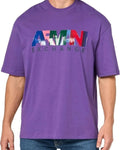 A | X ARMANI EXCHANGE Men's Comfort Fit Cotton Jersey Color Logo Tee Pansy 2XL