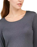 32 Degrees Women's Cozy Heat Long Sleeve Scoop Neck Top Charcoal Size XS New 