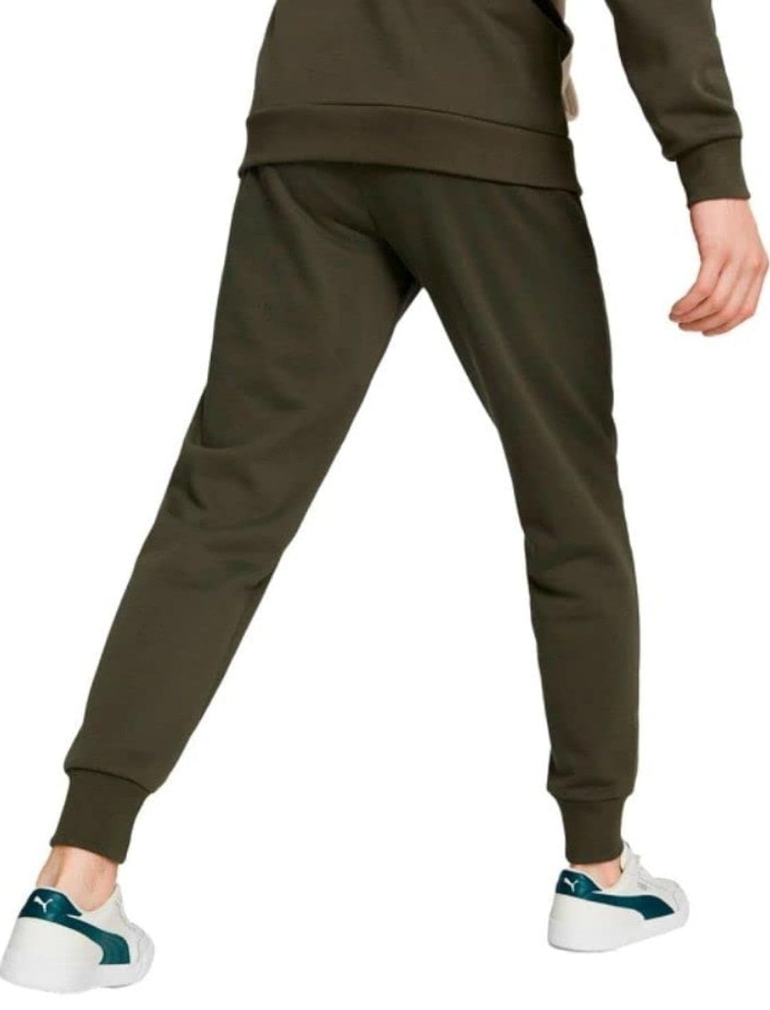 PUMA Men's Embroidered Logo Fleece Jogger Sweatpants Forest Green Size Small New