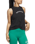 Adidas Women's Bloom Knotted Tank Top Color Black Size Large NWT