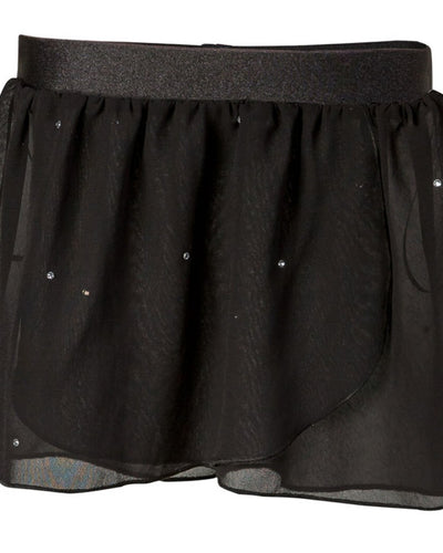 Flo Dancewear Girls Diamante Detail Ballet Practice Skirt Black Size XS NWT