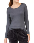 32 Degrees Women's Cozy Heat Long Sleeve Scoop Neck Top Charcoal Size XS New 