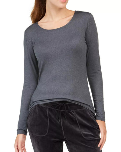 32 Degrees Women's Cozy Heat Long Sleeve Scoop Neck Top Charcoal Size XS New 