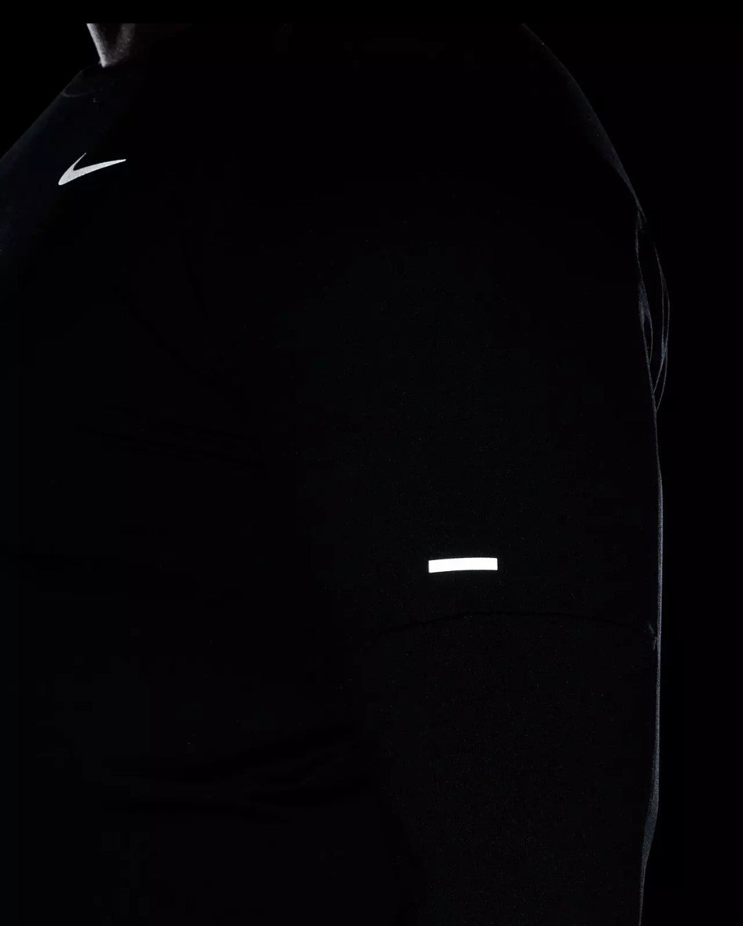 Nike Men's Element Dri-FIT Running Long Sleeve Crewneck Top UPF 40 T-Shirt Black
