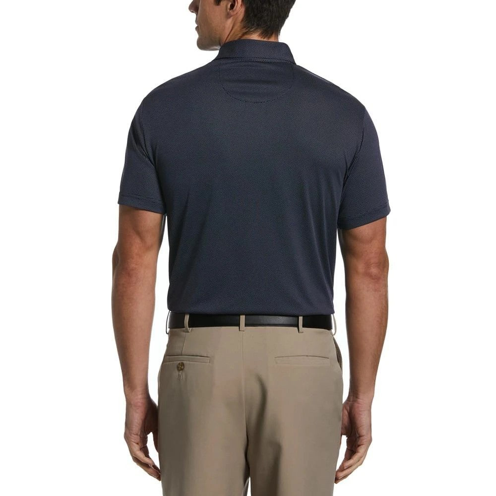 PGA TOUR Men's Birdseye Textured Polo Performance Golf Shirt Peacoat NWT