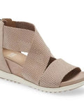 Eileen Fisher Women's Sport Perforated Nubuck Leather Platform Sandals Barley