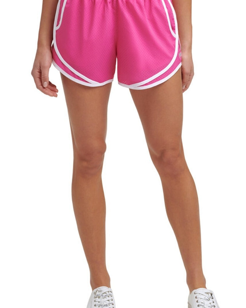 Calvin Klein Women's Perforated Polyester Pocketed Drawstring Running Shorts New