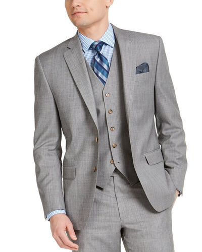 Lauren Ralph Lauren Mens Classic Fit Suit Jacket Sport Coat Blazer Light Grey 40