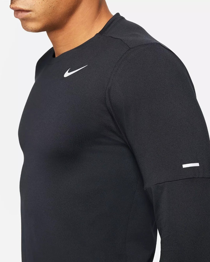 Nike Men's Element Dri-FIT Running Long Sleeve Crewneck Top UPF 40 T-Shirt Black