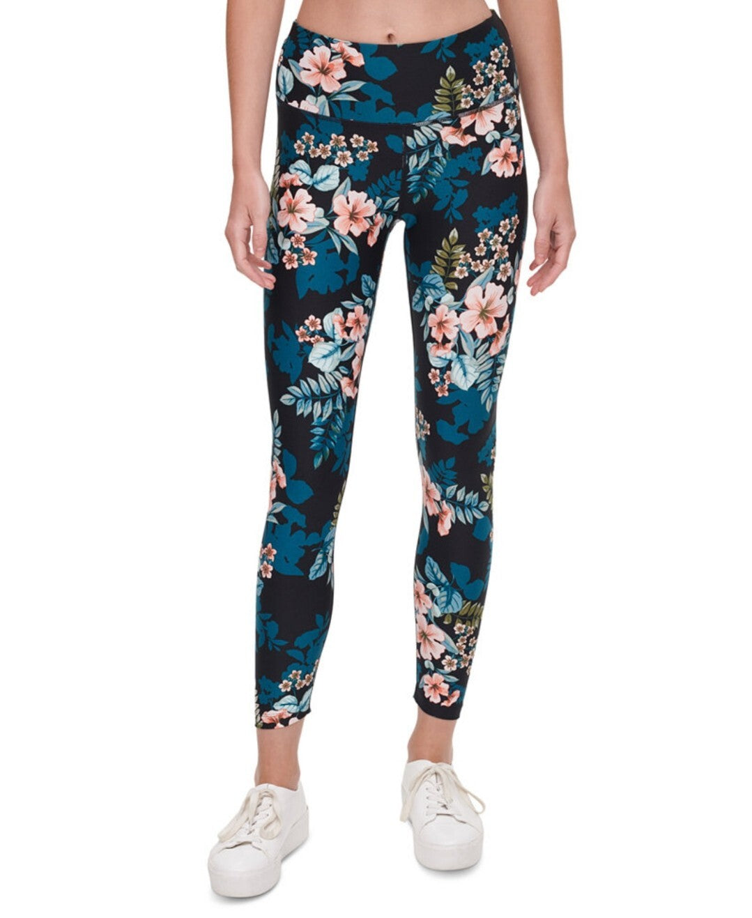 Calvin Klein Womens Printed High-waist Leggings, Twlight Flr Vnc Size XS NWT