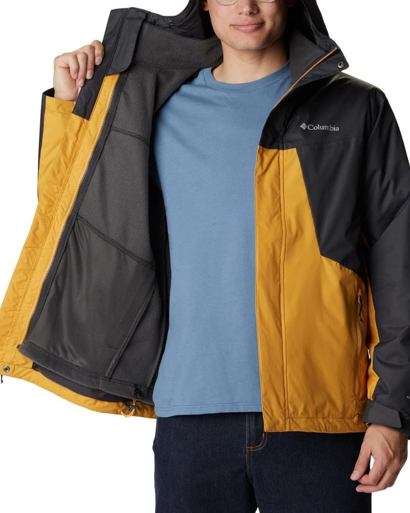Columbia Men's Tunnel Falls II 3 in 1 Interchange Jacket Yellow/Black Large NWT