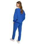 Calvin Klein Women's Performance Embroidered Shine Logo Joggers  Blue NWT