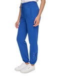 Calvin Klein Women's Performance Embroidered Shine Logo Joggers  Blue NWT