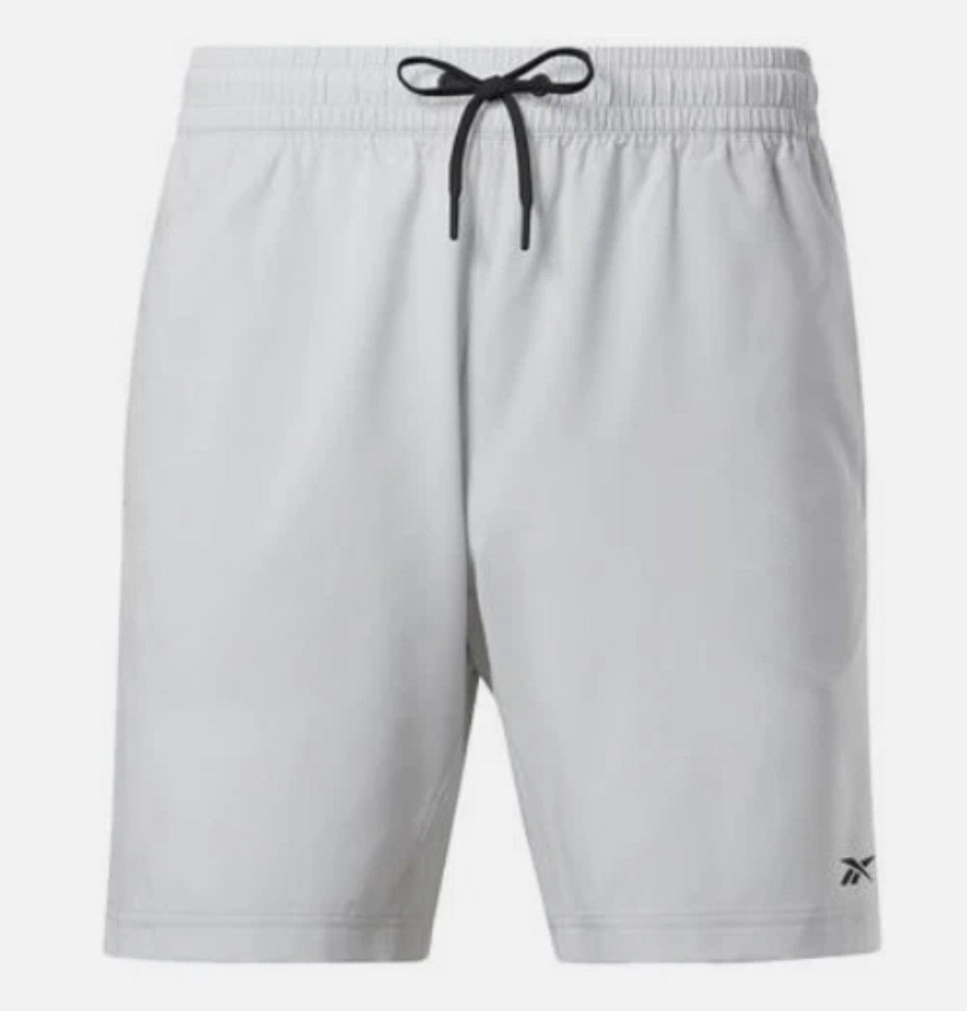 Reebok Mens Regular fit Drawstring  Moisture Wicking 9" Woven Shorts Pure Grey M