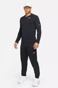 Nike Men's Element Dri-FIT Running Long Sleeve Crewneck Top UPF 40 T-Shirt Black